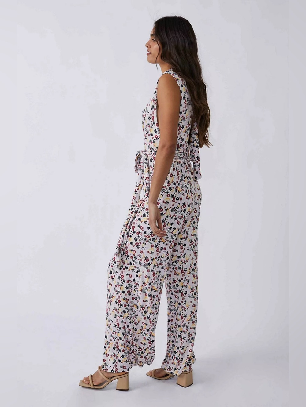 Free People Colorful Flower Vibe Check Jumpsuit size Small EUC - Picture 3 of 10
